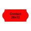 Etikety cen. CONTACT 26x12 oblé - 1500 etikiet/kotúčik, červené