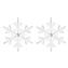 Vánoční ozdoby - PP čiré - vločky 14 cm, sada 2ks