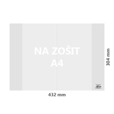 Obal na sešit A4 PVC 432x304 mm, hrubý/transparentní, 10 ks