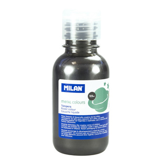 Barva temperová 125ml metalická černá