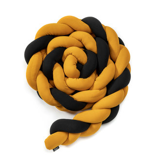 ESECO Pletený mantinel 180 cm Black + Mustard ESECO Pletený mantinel 180 cm Black + Mustard