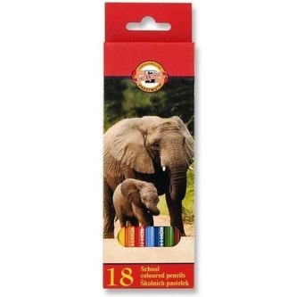 Koh-i-noor pastelky školní Zvířata sada 18 ks Koh-i-noor pastelky školní Zvířata sada 18 ks