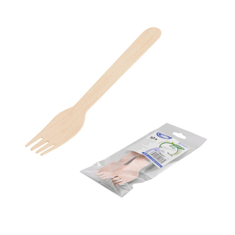 Vidlička drevená, 16 cm, 10 ks