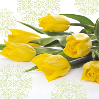 Ubrousky PAW L 33x33cm Yellow Tulips