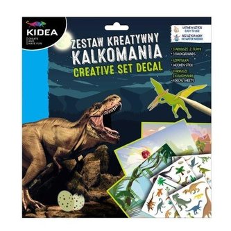 Kalkomania - zestaw kreatywny Dinozaury KIDEA Kalkomania - zestaw kreatywny Dinozaury KIDEA