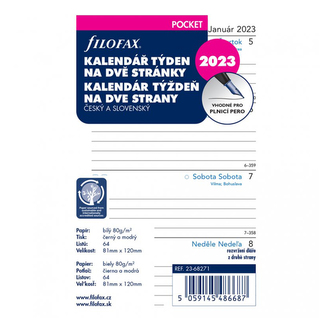 Kalendár vreckový 2023, týždeň/ str, linky ČJ+SJ