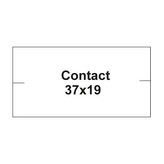Etikety cen. CONTACT 37x19 hranaté - 1000 etikiet/kotúčik, biele