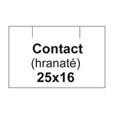 Etikety cen. CONTACT 25x16 hranaté - 1125 etikiet/kotúčik, biele