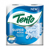 Papírové utěrky v roli "Super Aqua", 2 role, 2 vrstvé, TENTO