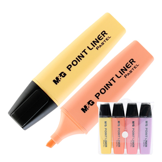 Zvýrazňovač M&G Point Liner Pastel - sada 4 ks
