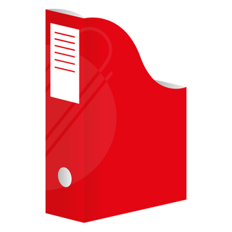 Stojan na časopisy A4 karton. červený Stojan na časopisy A4 karton. červený