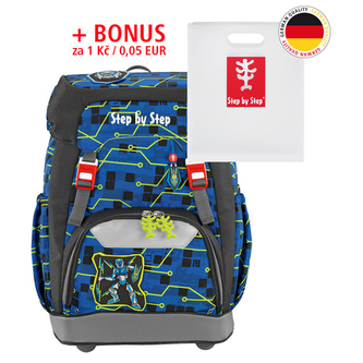 Školní taška Step by Step GRADE, Robot + BONUS Desky na sešity za 1 Kč