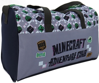 Dětská cestovní taška Minecraft: Sign (objem 16 litrů|38 x 24 x 18 cm) šedý polyester
