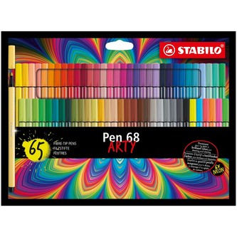 STABILO Pen 68 65 ks kartonové pouzdro "ARTY" Edition
