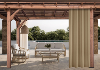 Venkovní zahradní závěs s tunýlkem JAMAICA béžová 155x260 cm, (cena za 1 kus) MyBestHome