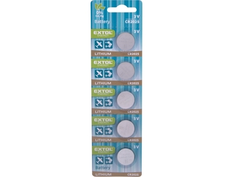 EXTOL ENERGY baterie lithiové, 5ks, 3V (CR2025)