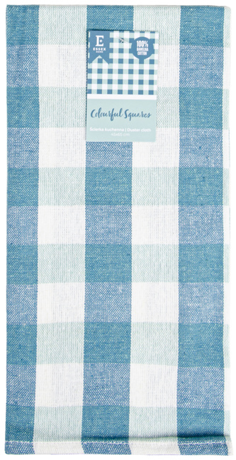 Utěrka bavlněná COLORFUL SQUARES modrá 45x65 cm 100% bavlna Essex