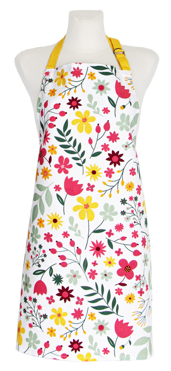 Kuchyňská bavlněná zástěra  FABULOUS FLOWERS 60x75 cm Essex, 100% bavlna