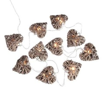 Atmosphera LED řetěz na baterie - srdce