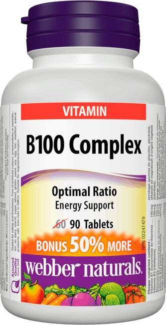 Webber Naturals B100 Complex 90 tablet Webber Naturals B100 Complex 90 tablet