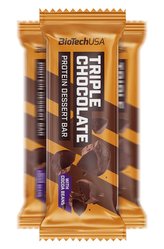 BioTech Protein Dessert Bar 50 g triple chocolate (trojitá čokoláda)