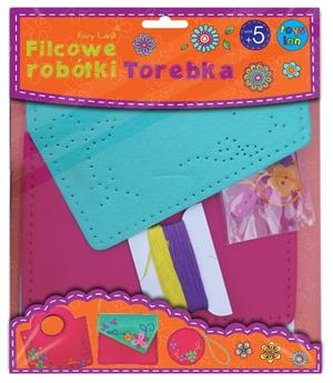 Filcowe Robótki - Torebka kopertówka fuksja STnux