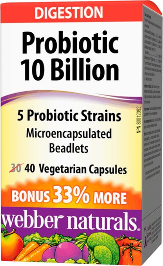 Webber Naturals Probiotic 10 Billion 40 cps