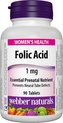 Webber Naturals Folic Acid 1 mg 90 tbl