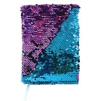 Notes cekinowy fioletowo - niebieski