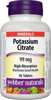 Webber Naturals Potassium Citrate draslík 90 tablet
