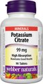 Webber Naturals Potassium Citrate draslík 90 tablet