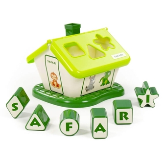 Safari vkládačka naučný domeček zelený