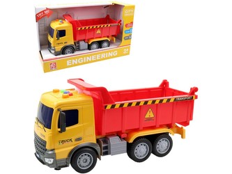 Auto nákladní na setrvačník, na baterie, se světlem a zvukem, 23 x 8 x 14 cm