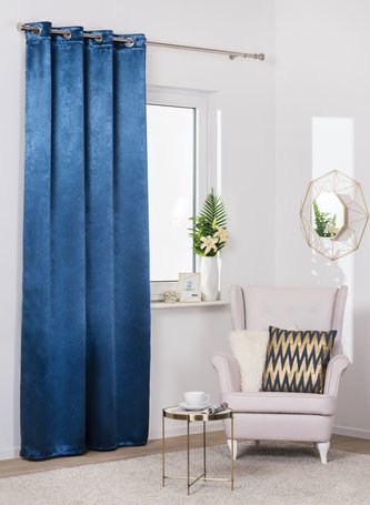 Dekorační závěs JUBILE 140x260 cm, safírově modrá (cena za 1 kus)  MyBestHome