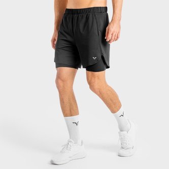 Pánské šortky 2in1 Core Mesh Onyx - SQUATWOLF - Velikost: S