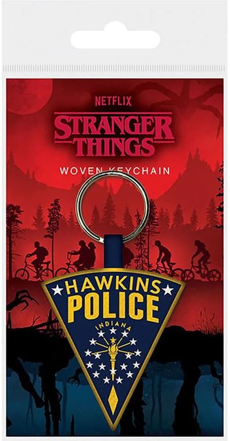 Přívěsek na klíče Netflix|Stranger Things: Hawkinsonova policie (5 x 6 cm) textílie