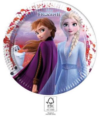 Papírový talíř na párty 23cm Frozen - Procos Papírový talíř na párty 23cm Frozen - Procos
