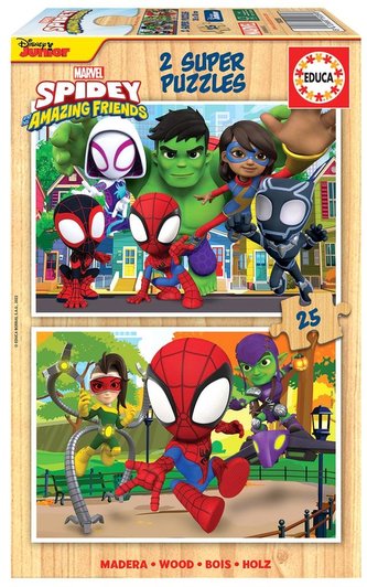 Puzzle 2x25 Spidey i Super-Kumple (drewniane) G3