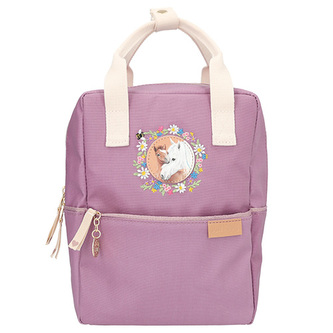 Batůžek Miss Melody, Fialový s výšivkou