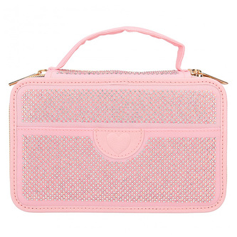 Penál s výbavou Top Model, Ve tvaru kufříku, s flitry