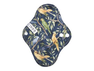 BIO Denní vložka (PUL) - Papoušek Indigo & přírodní bambusovo-biobavlněné froté