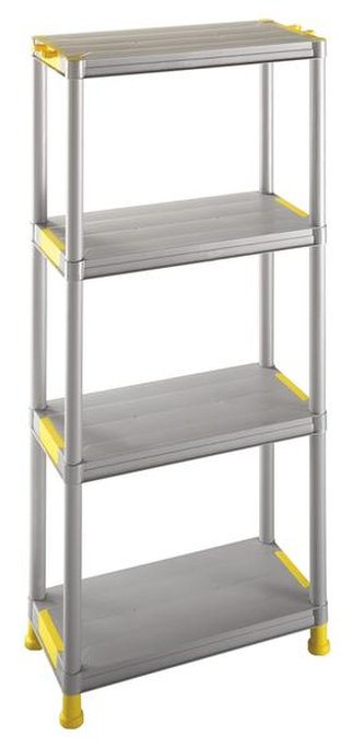 REGÁL SE ČTYŘMI POLICEMI 60X30X133CM, PLAST