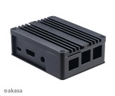 AKASA krabička pro Raspberry Pi 3 a Asus Tinker/S, Extended Aluminium, with Thermal Modules (SD Slot concealed)