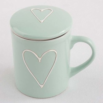 Keramický hrnek se sítkem a pokličkou 6/36