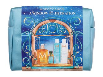 Moroccanoil A Window To Hydration šampon Hydrating Shampoo 250 ml + kondicionér Hydrating Conditioner 250 ml + mýdlo na ruce Hand Wash 360 ml + olej na vlasy Treatment 25 ml + kosmetická taštička