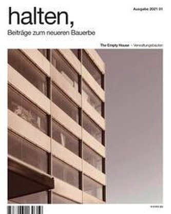 halten - Beiträge zum neueren Bauerbe 2021/ 01