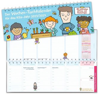 Der Wochen-Tischkalender für das Kita-Jahr 2023/2024