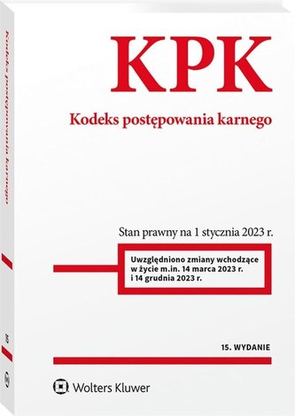 Kodeks postępowania karnego. Przepisy