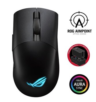 ASUS myš ROG GLADIUS III Wireless Aimpoint Black, RGB, Bluetooth