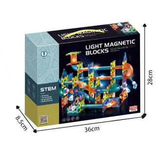 Kuličkodráha magnetická se světlem 110 ks Kuličkodráha magnetická se světlem 110 ks
